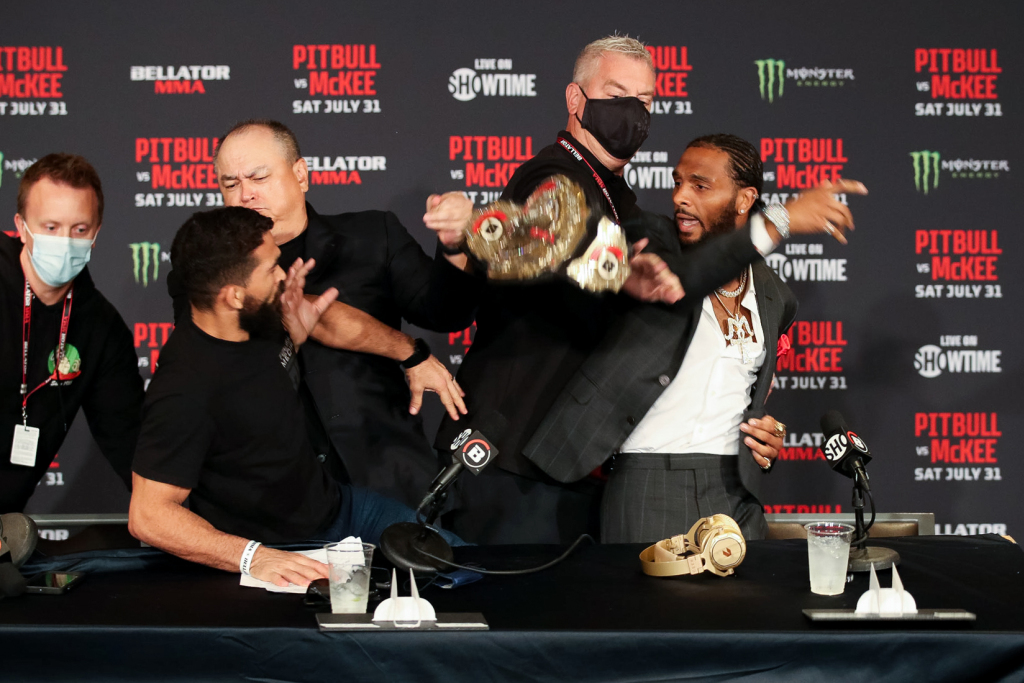 Patricio Freire and A.J. McKee brawled at a press conference before the fight. Video